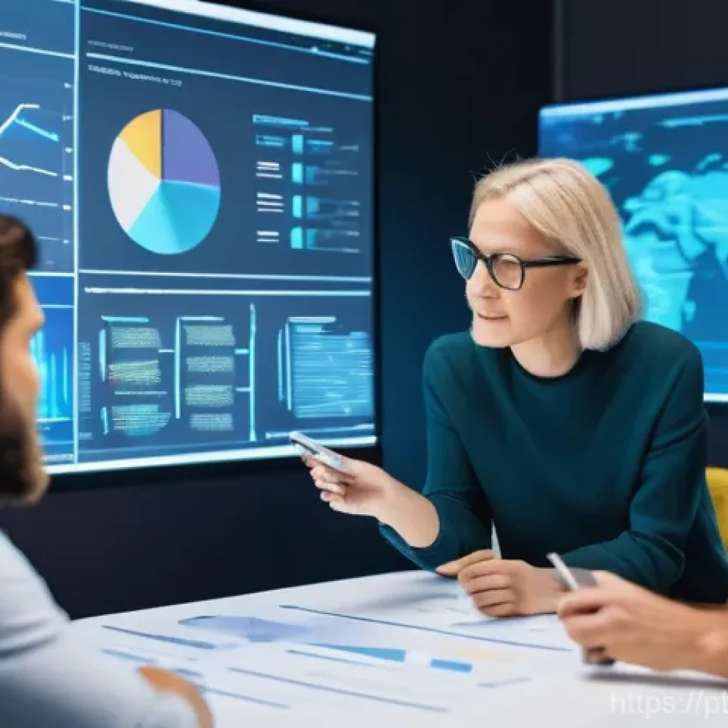 인지능력 증강을 위한 협업 플랫폼 - **Prompt:** A diverse team of 3-4 professionals (men and women of varying ages) in a vibrant, modern...